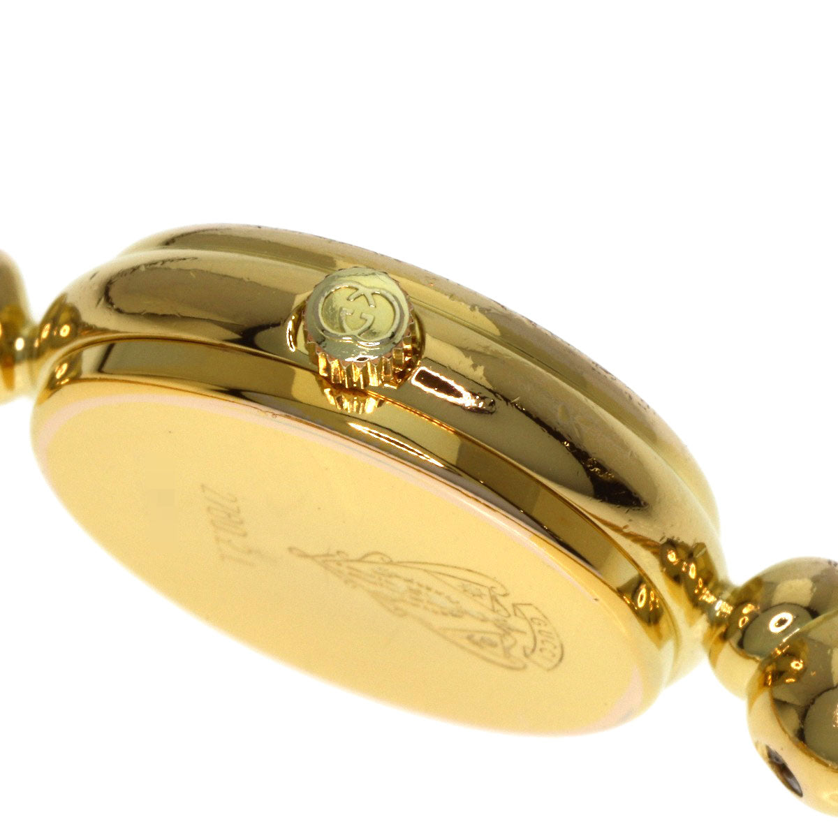 GUCCI Round Face Turquoise Watches 2700.2.L Gold Plated/Gold Plated Ladies