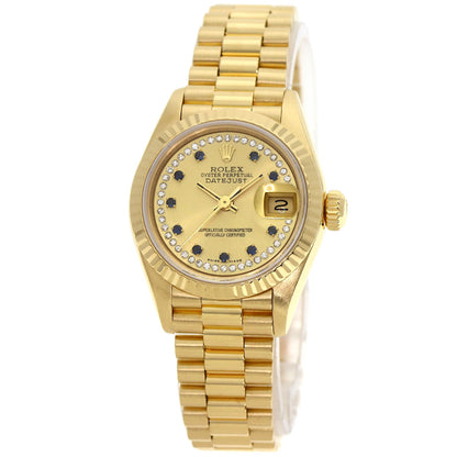 ROLEX Datejust Milliard Diamond 10P Sapphire Watches 69178LS K18 Yellow Gold/18K Yellow Gold Ladies