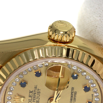 ROLEX Datejust Milliard Diamond 10P Sapphire Watches 69178LS K18 Yellow Gold/18K Yellow Gold Ladies