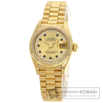 ROLEX Datejust Milliard Diamond 10P Sapphire Watches 69178LS K18 Yellow Gold/18K Yellow Gold Ladies
