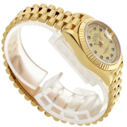 ROLEX Datejust Milliard Diamond 10P Sapphire Watches 69178LS K18 Yellow Gold/18K Yellow Gold Ladies