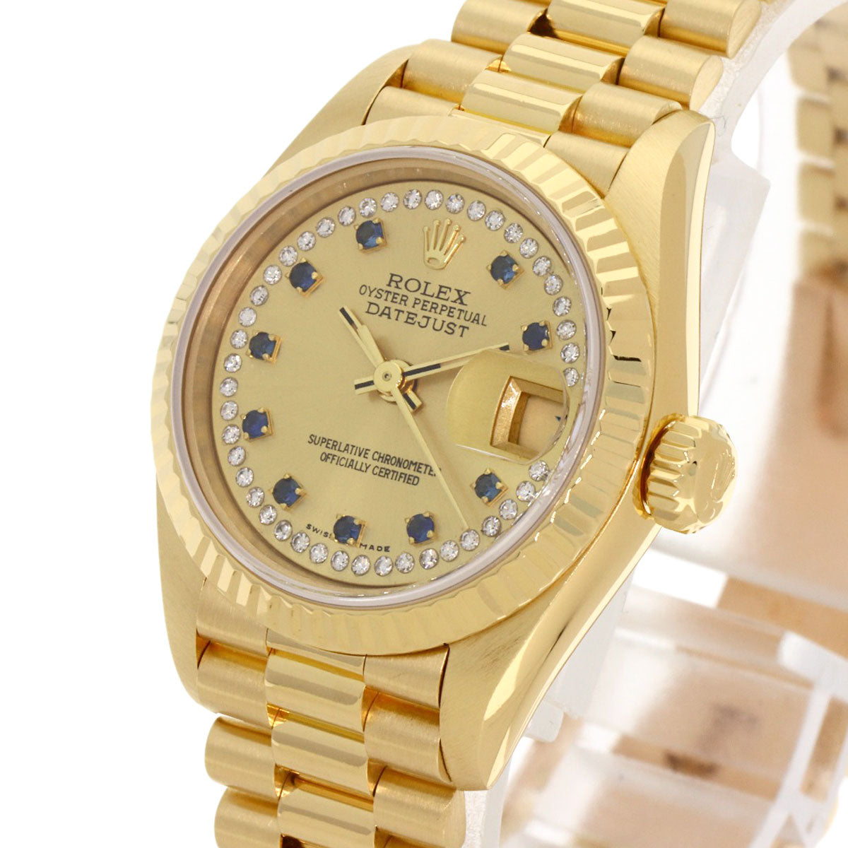 ROLEX Datejust Milliard Diamond 10P Sapphire Watches 69178LS K18 Yellow Gold/18K Yellow Gold Ladies