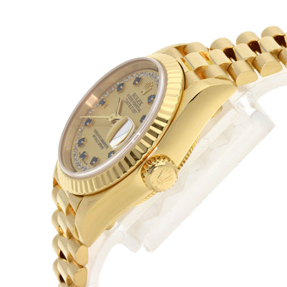 ROLEX Datejust Milliard Diamond 10P Sapphire Watches 69178LS K18 Yellow Gold/18K Yellow Gold Ladies