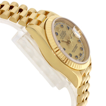 ROLEX Datejust Milliard Diamond 10P Sapphire Watches 69178LS K18 Yellow Gold/18K Yellow Gold Ladies
