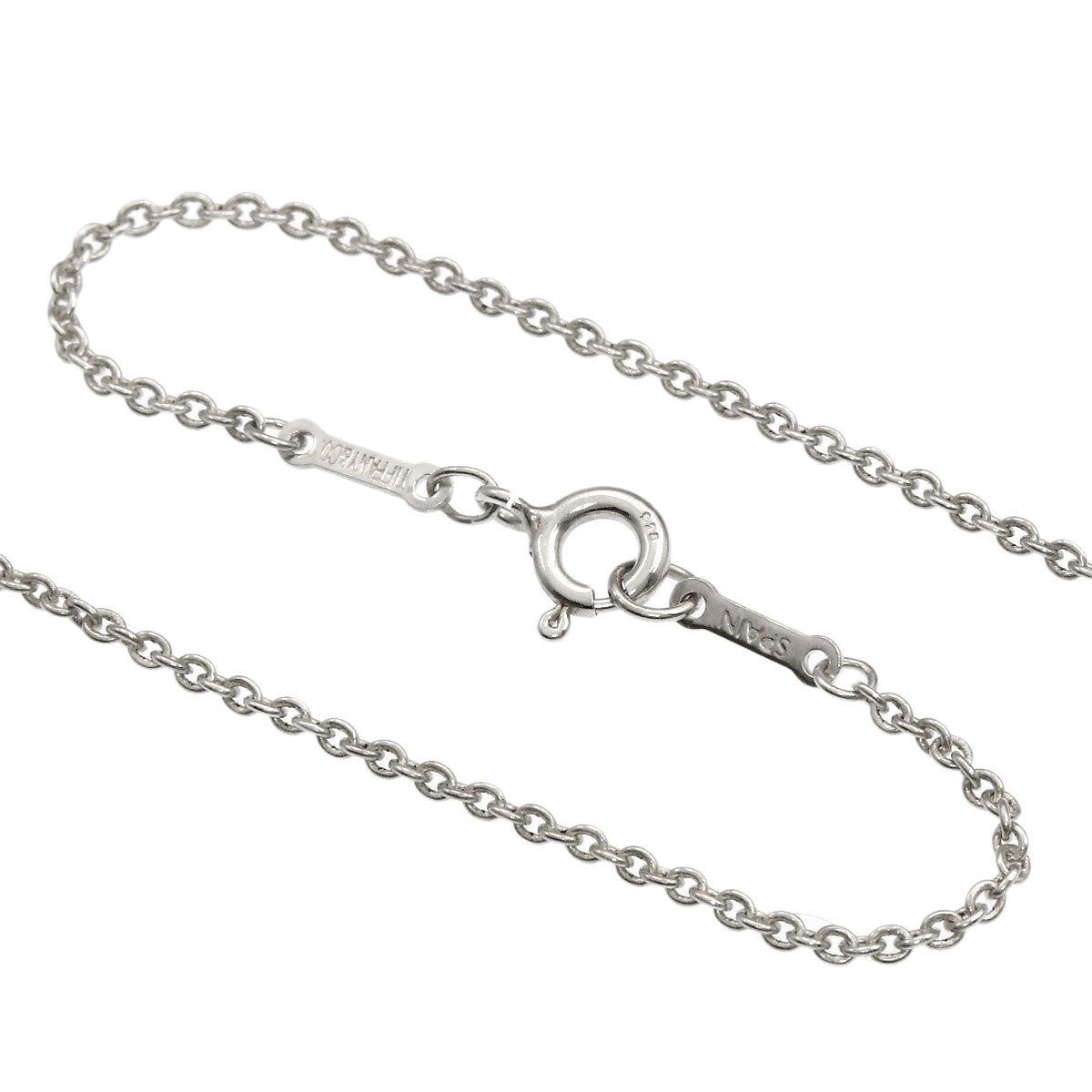 TIFFANY&Co. Open heart Necklace Silver Ladies [Used]