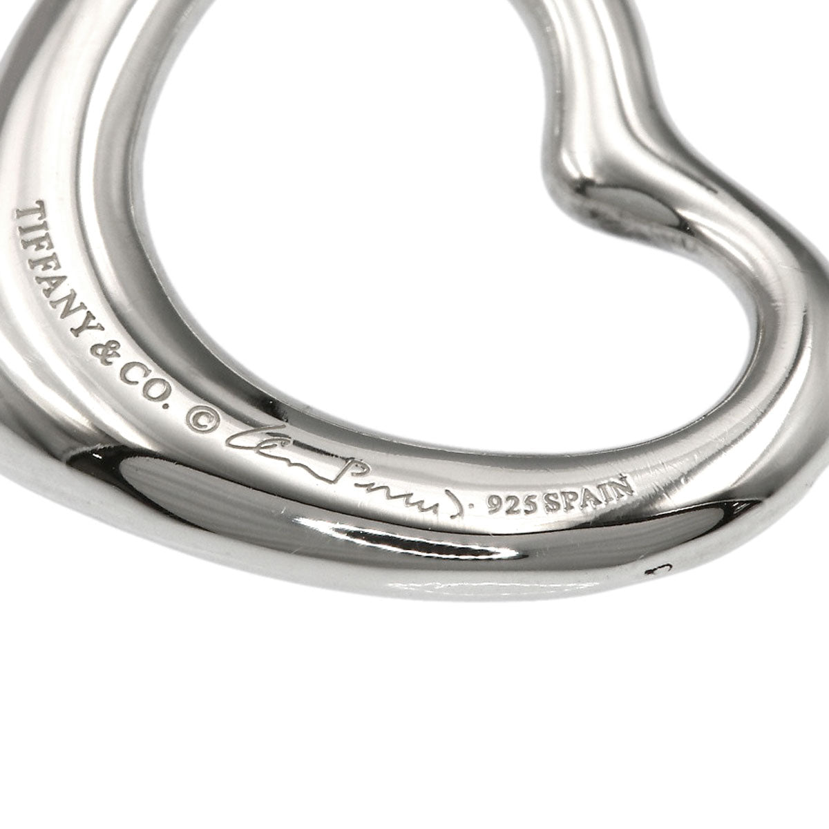 TIFFANY&Co. Open heart Necklace Silver Ladies [Used]