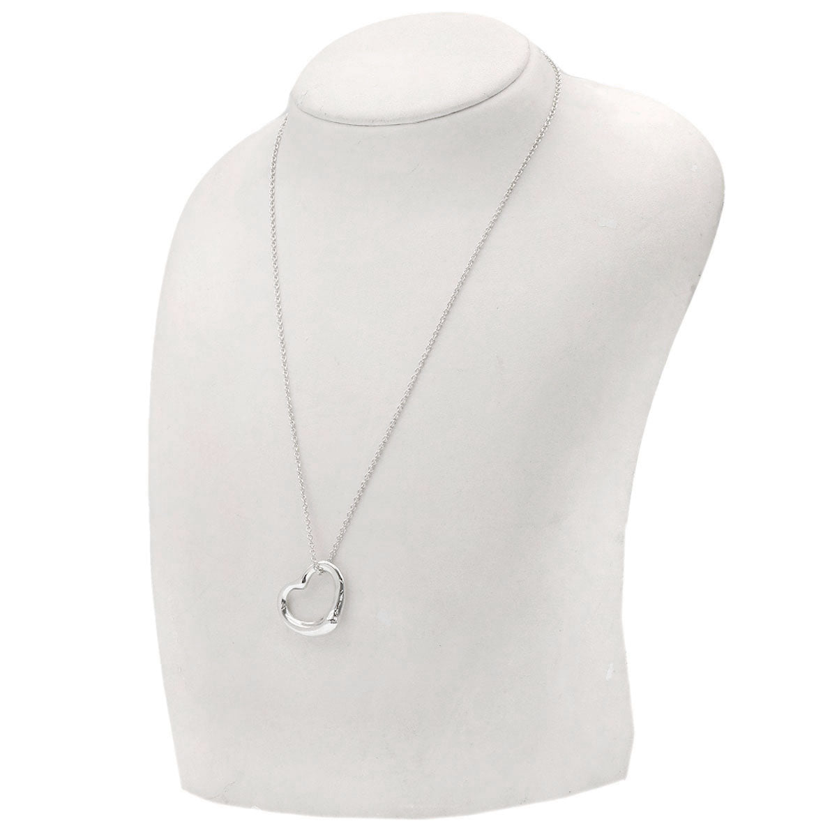 TIFFANY&Co. Open heart Necklace Silver Ladies [Used]