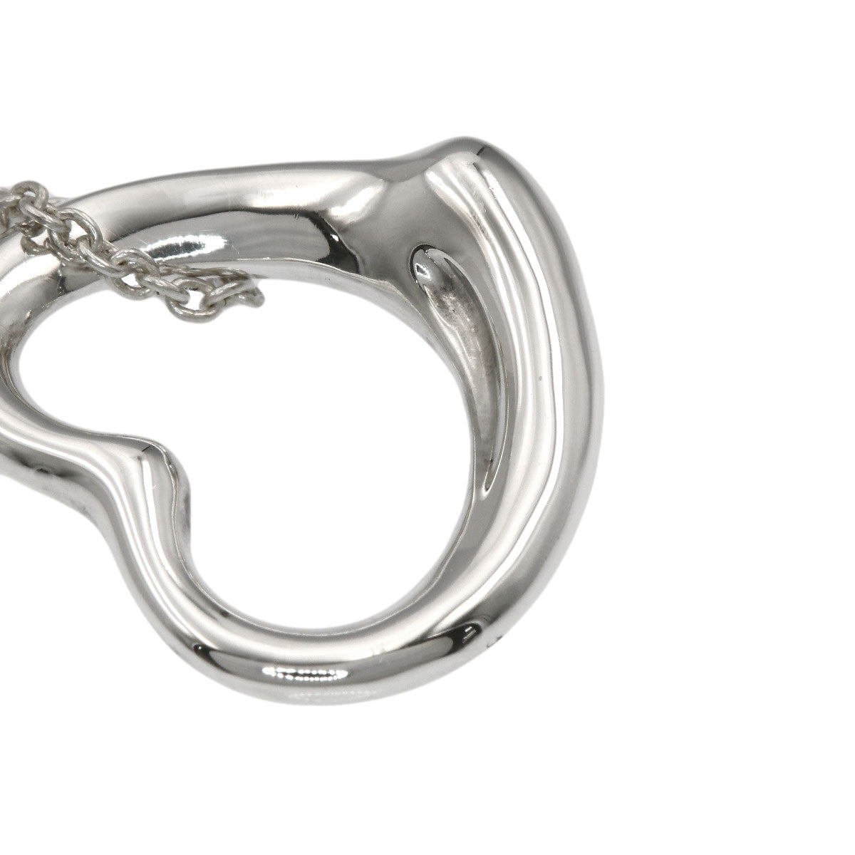 TIFFANY&Co. Open heart Necklace Silver Ladies [Used]