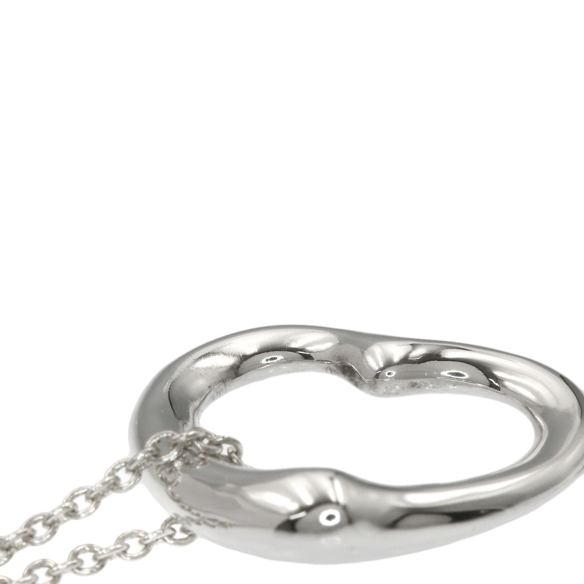 TIFFANY&Co. Open heart Necklace Silver Ladies [Used]