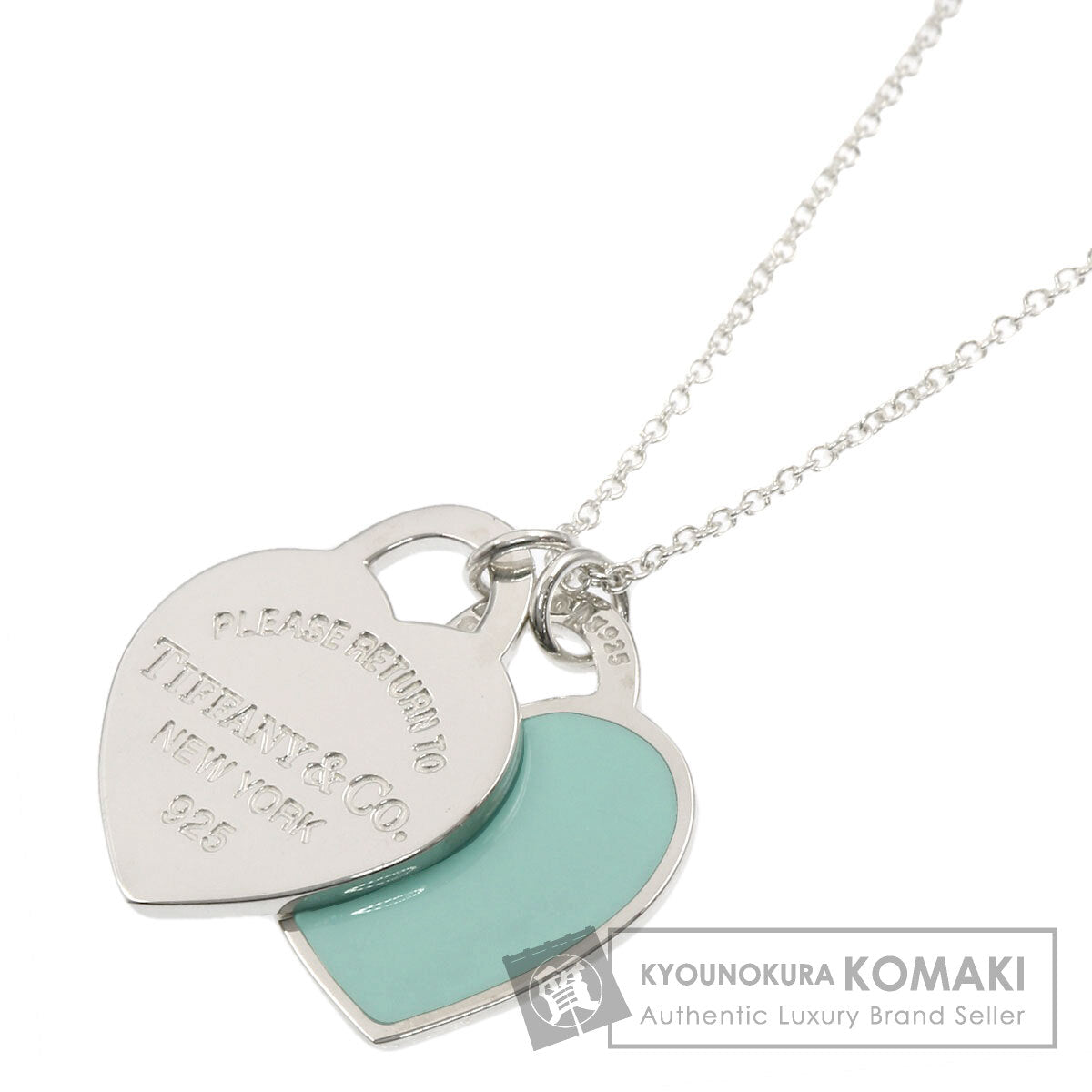 TIFFANY&Co. Double heart Necklace Silver Ladies [Used]