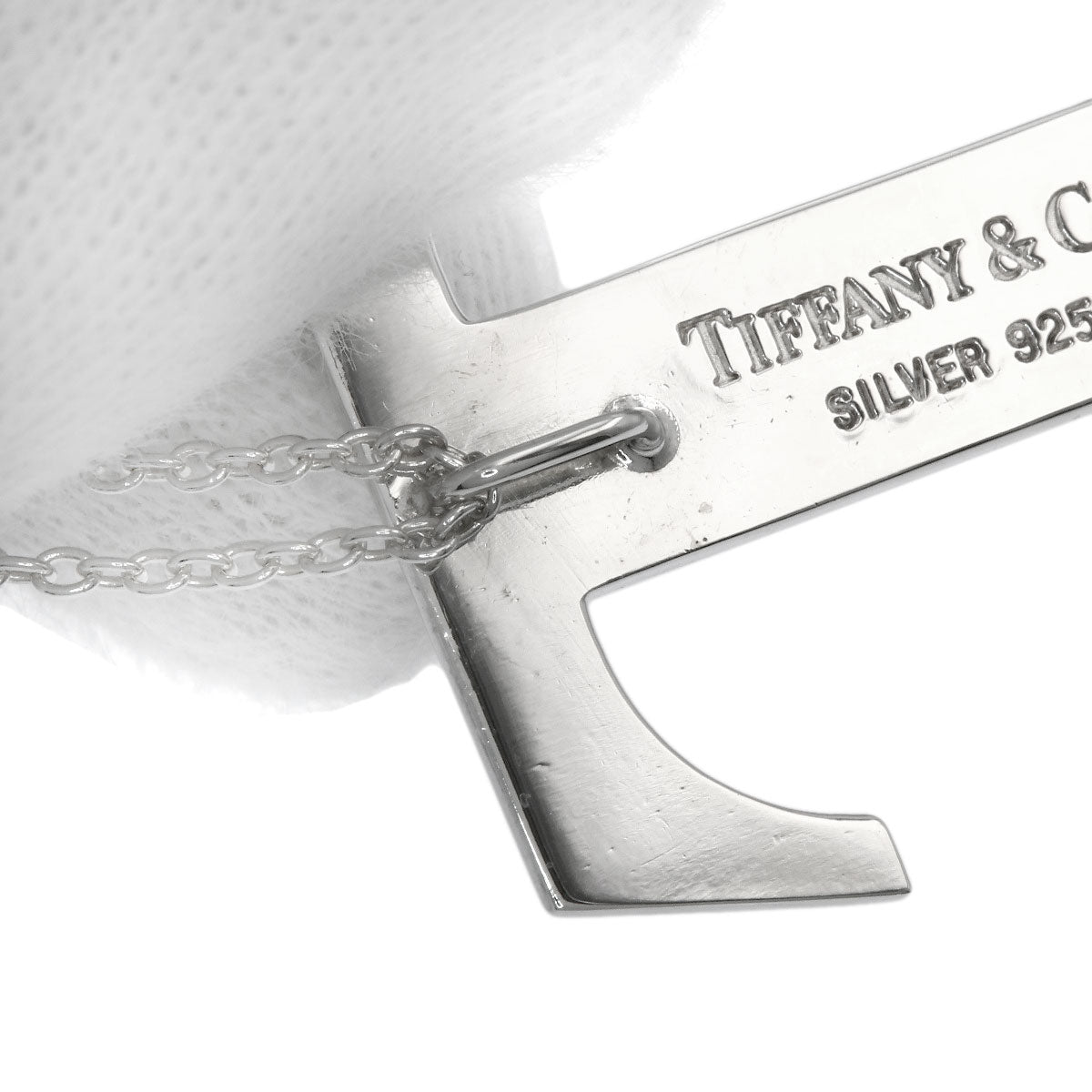 TIFFANY&Co. T logo Necklace Silver Ladies [Used]