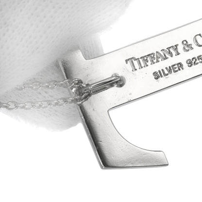 TIFFANY&Co. T logo Necklace Silver Ladies [Used]