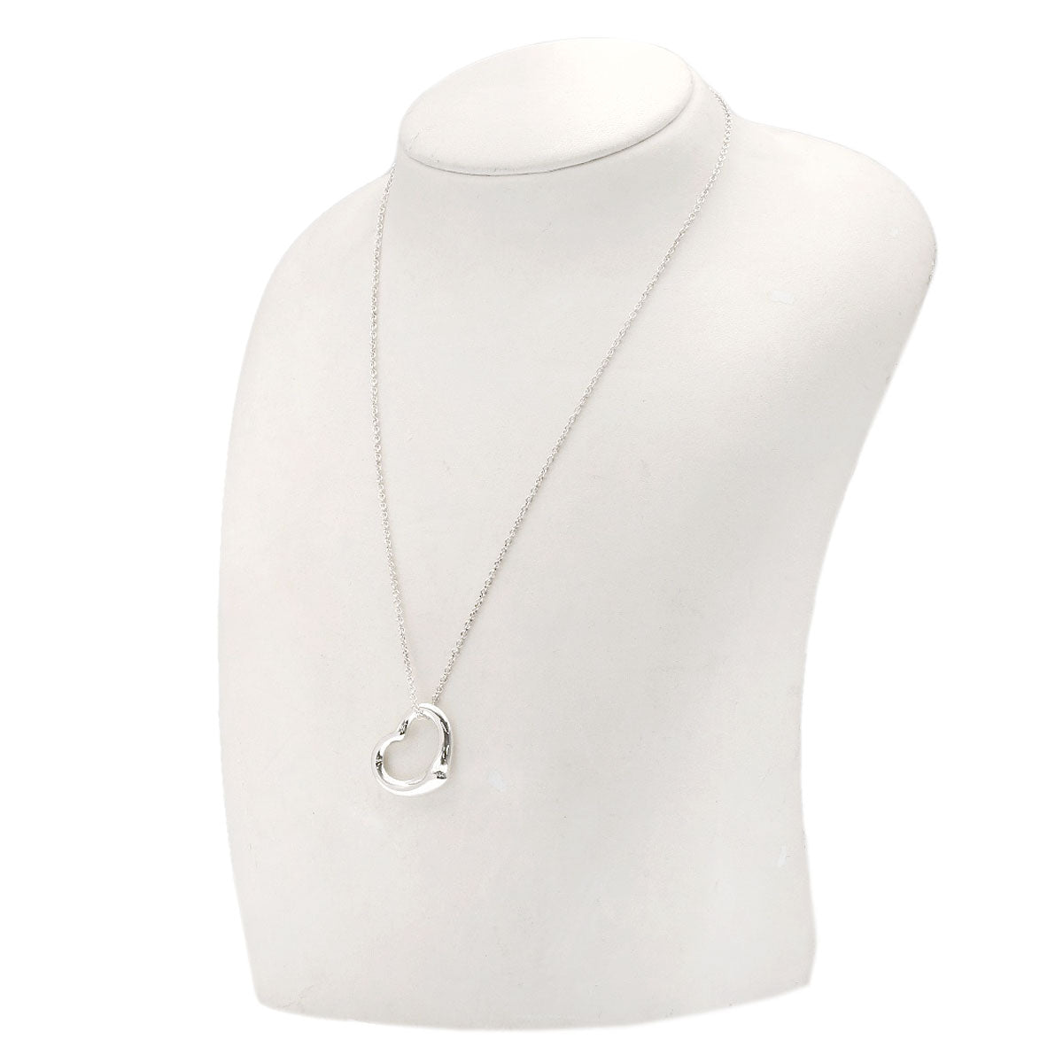 TIFFANY&Co. Open heart Necklace Silver Ladies [Used]