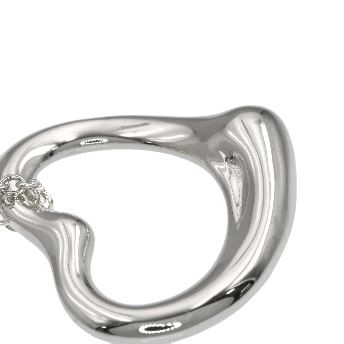 TIFFANY&Co. Open heart Necklace Silver Ladies [Used]