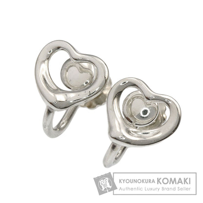 TIFFANY&Co. Open heart Earring Silver Ladies [Used]