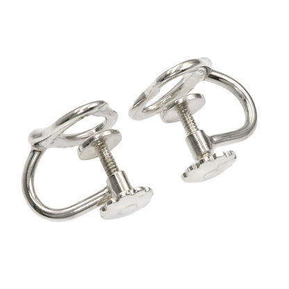 TIFFANY&Co. Open heart Earring Silver Ladies [Used]