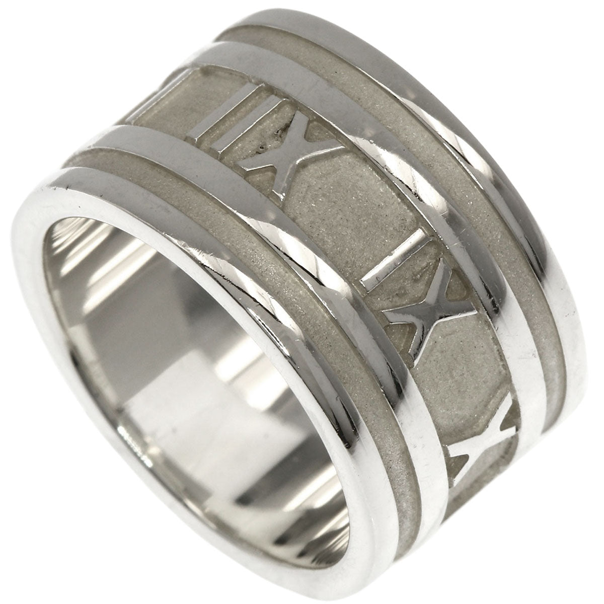 TIFFANY&Co. Atlas wide Ring Silver Ladies [Used]