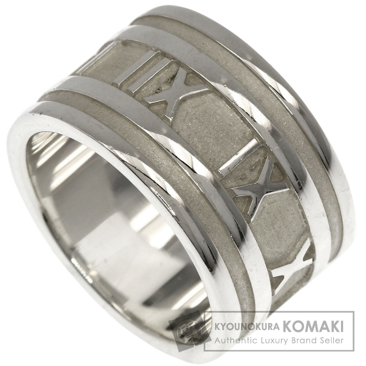 TIFFANY&Co. Atlas wide Ring Silver Ladies [Used]