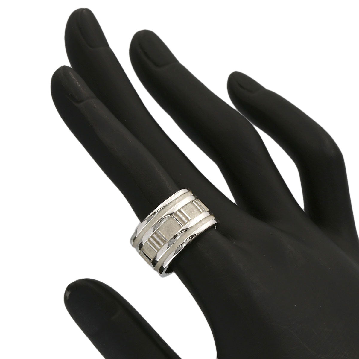 TIFFANY&Co. Atlas wide Ring Silver Ladies [Used]