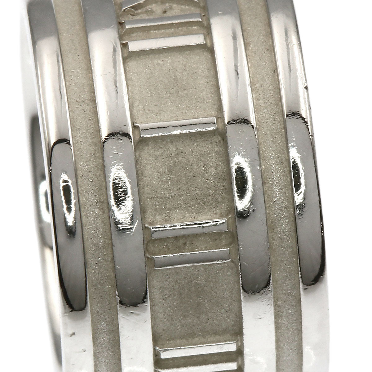 TIFFANY&Co. Atlas wide Ring Silver Ladies [Used]