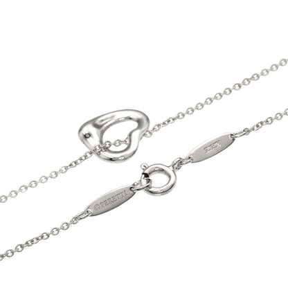 TIFFANY&Co. Open Heart Mini Necklace Silver Ladies [Used]