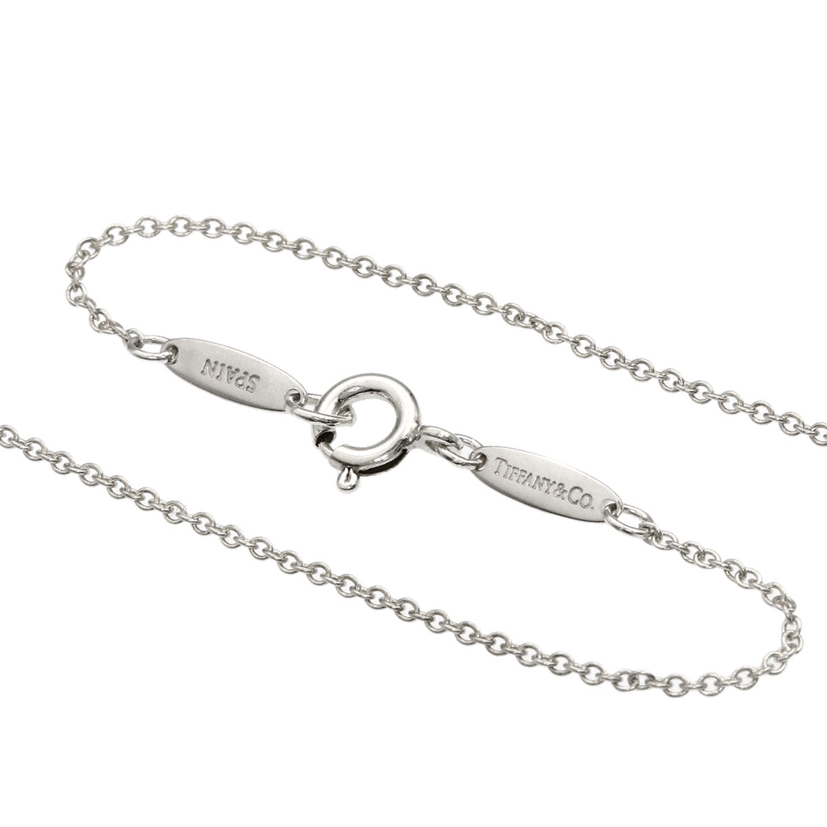 TIFFANY&Co. Open Heart Mini Necklace Silver Ladies [Used]