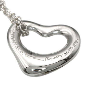 TIFFANY&Co. Open Heart Mini Necklace Silver Ladies [Used]