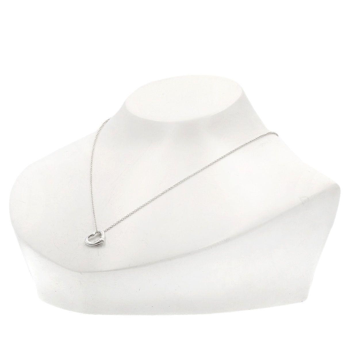 TIFFANY&Co. Open Heart Mini Necklace Silver Ladies [Used]