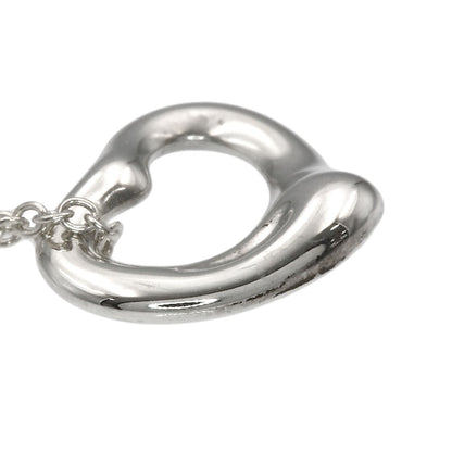 TIFFANY&Co. Open Heart Mini Necklace Silver Ladies [Used]