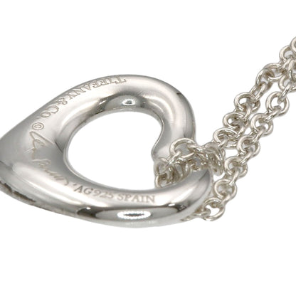 TIFFANY&Co. Open Heart Mini Necklace Silver Ladies [Used]