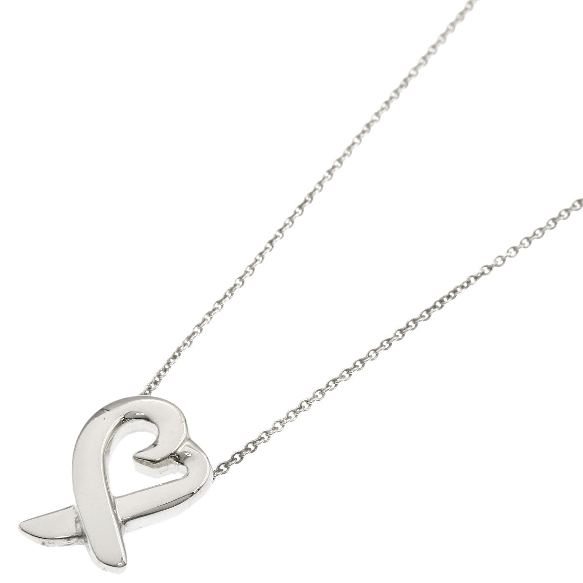 TIFFANY&Co. Loving heart Necklace Silver Ladies [Used]