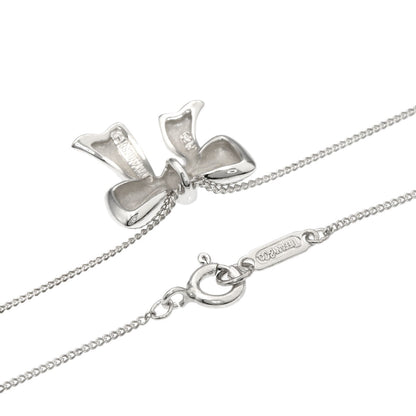TIFFANY&Co. Ribbon motif Necklace Silver Ladies [Used]
