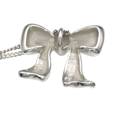 TIFFANY&Co. Ribbon motif Necklace Silver Ladies [Used]