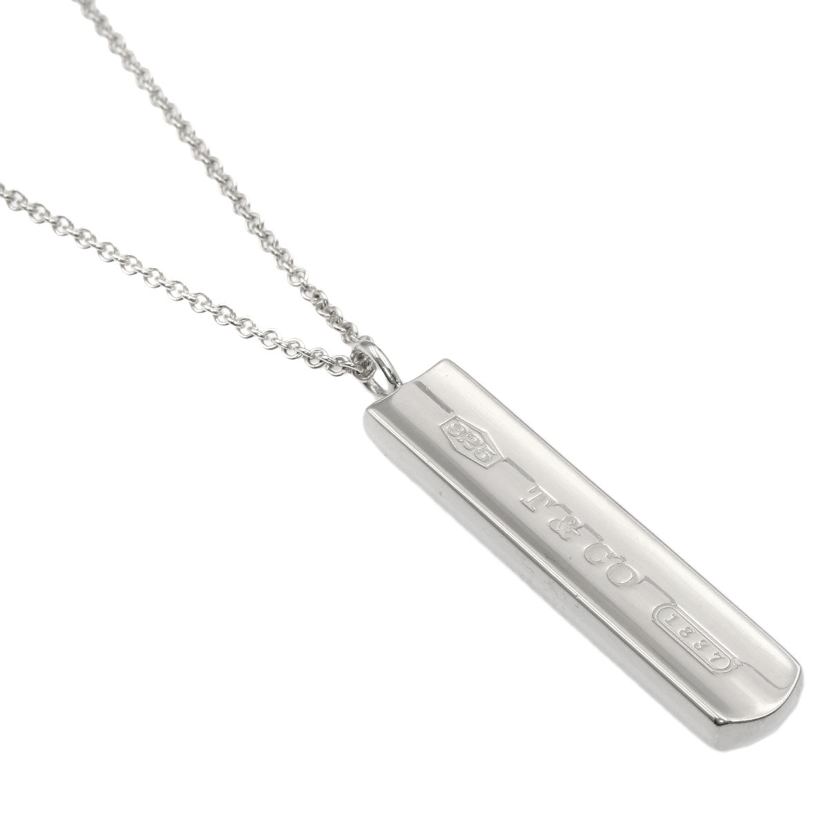 TIFFANY&Co. 1837 bar Necklace Silver Ladies [Used]
