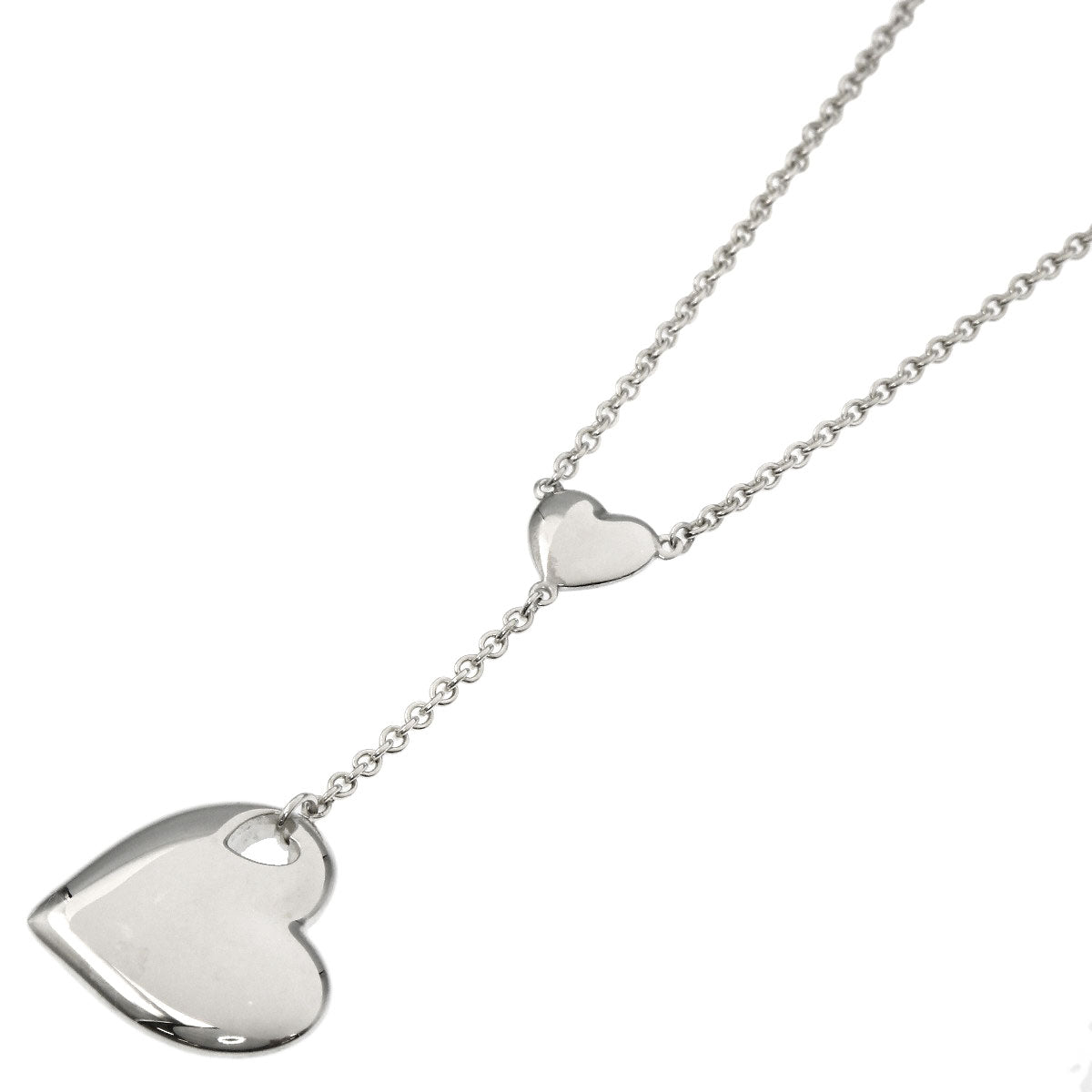 TIFFANY&Co. Heart motif Necklace Silver Ladies [Used]