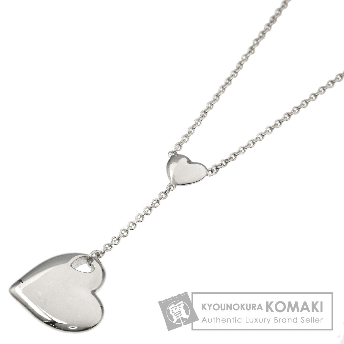 TIFFANY&Co. Heart motif Necklace Silver Ladies [Used]