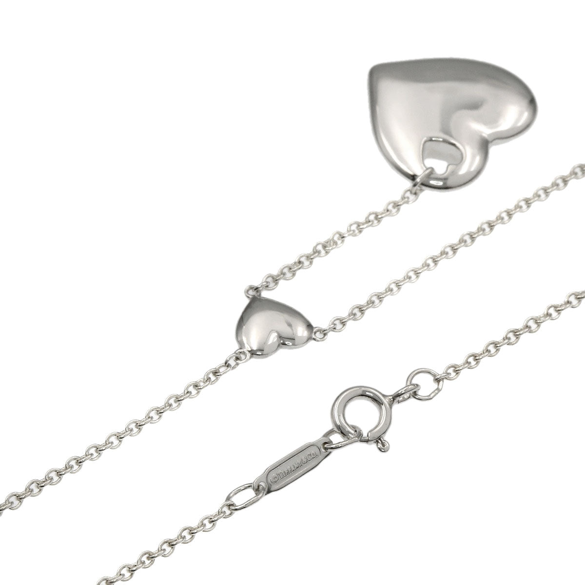 TIFFANY&Co. Heart motif Necklace Silver Ladies [Used]