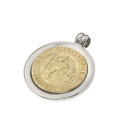 TIFFANY&Co. St. Christopher Pendant top Silver 18K Yellow GoldLadies [Used]