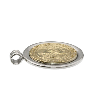 TIFFANY&Co. St. Christopher Pendant top Silver 18K Yellow GoldLadies [Used]