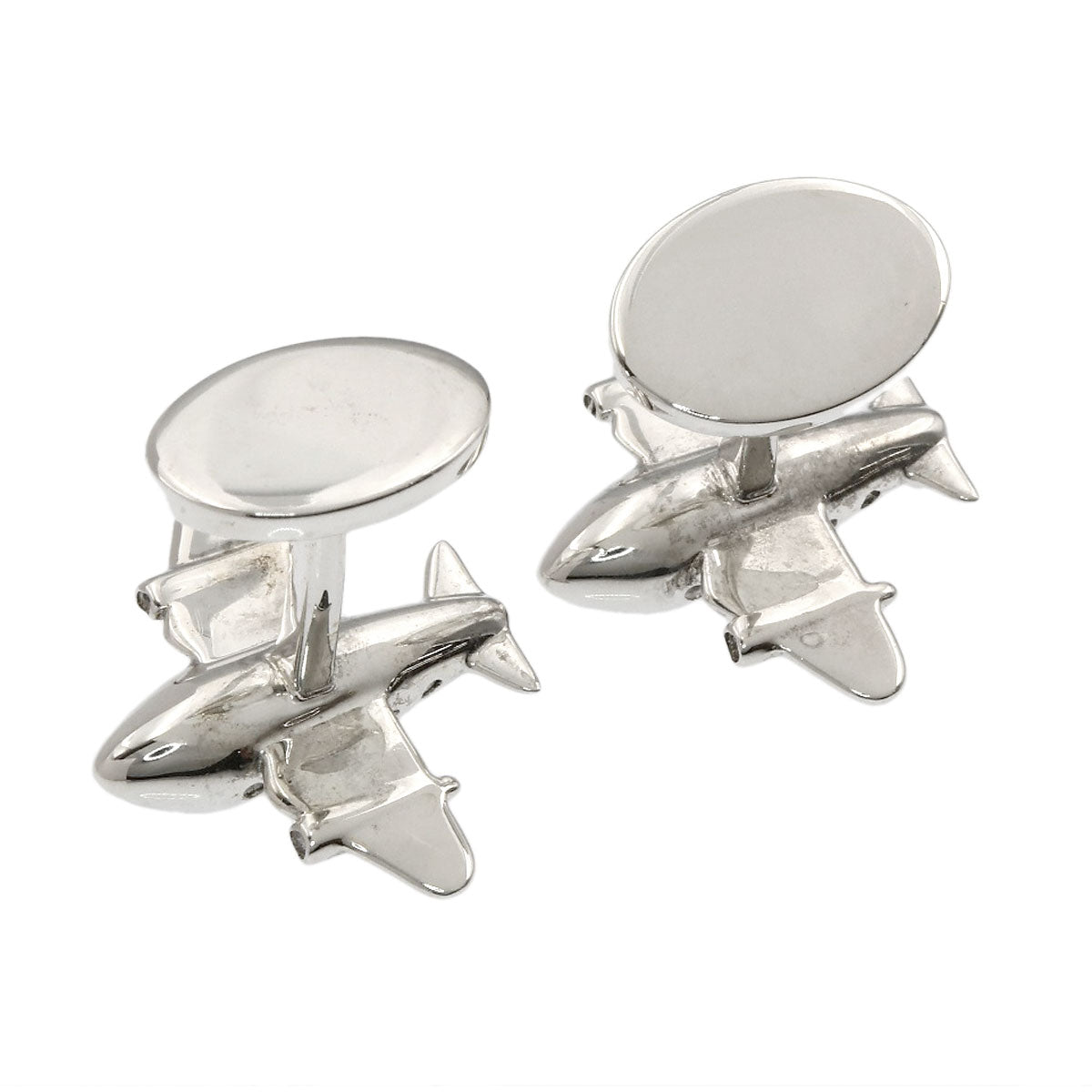 TIFFANY&Co. Airplane motif cuffs Silver mens [Used]