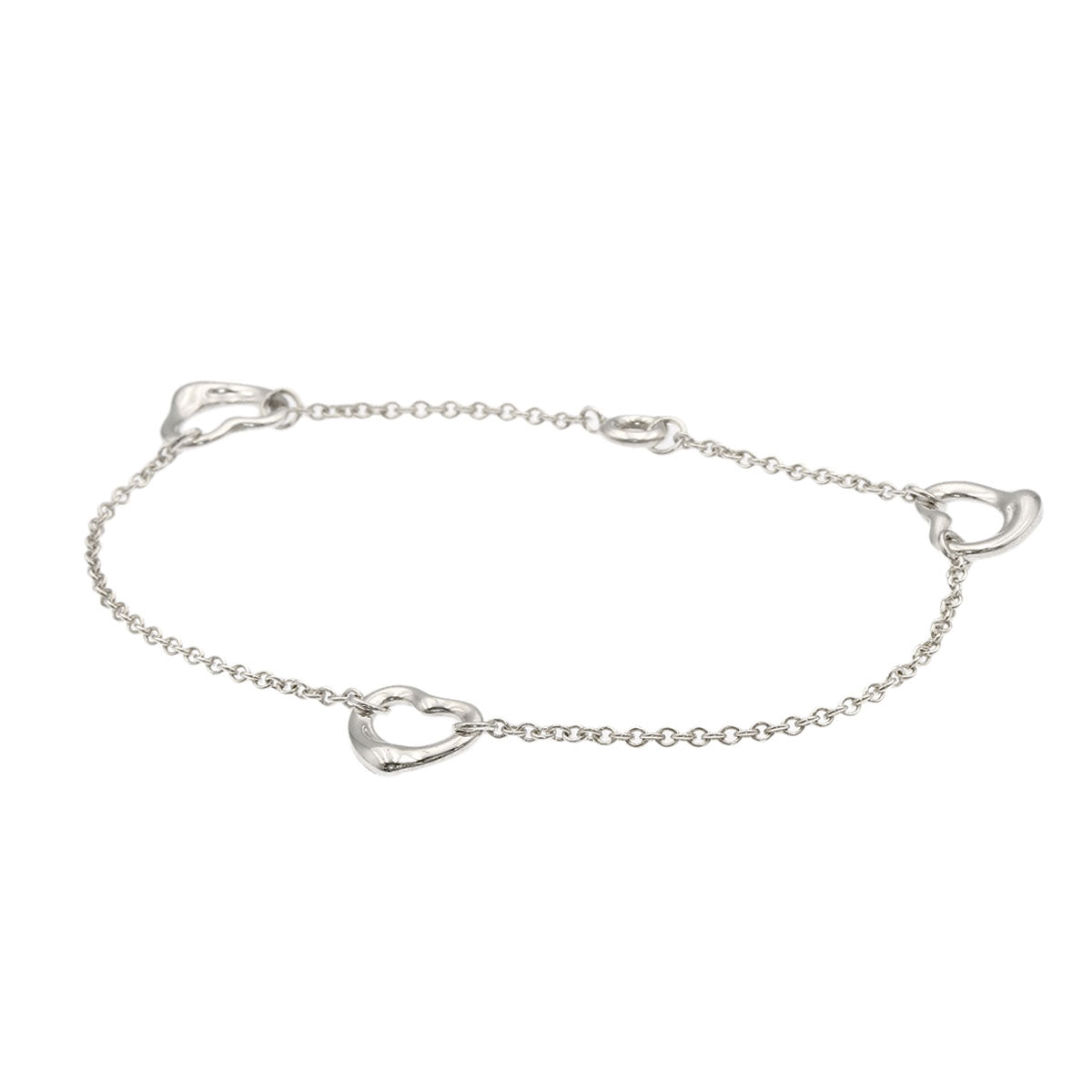 TIFFANY&Co. Open heart 3P Bracelet Silver Ladies [Used]