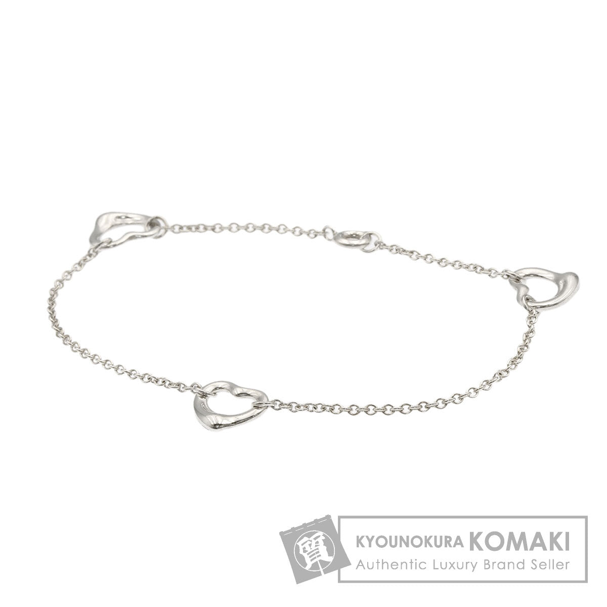 TIFFANY&Co. Open heart 3P Bracelet Silver Ladies [Used]