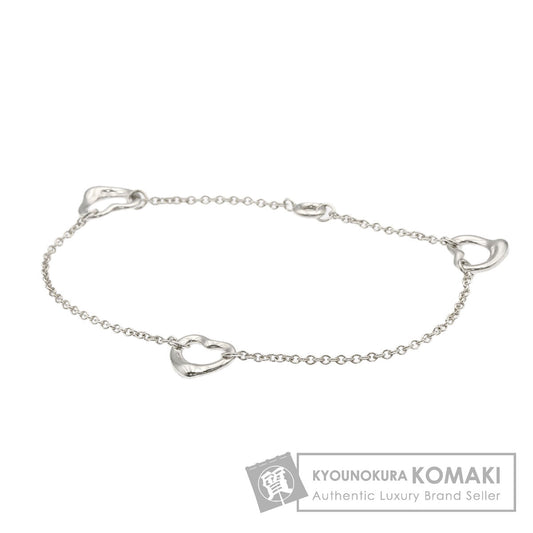 TIFFANY&Co. Open heart 3P Bracelet Silver Ladies [Used]