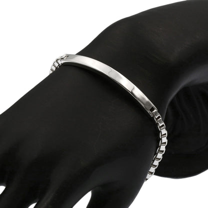 TIFFANY&Co. Venetian link ID Bracelet Silver Ladies [Used]