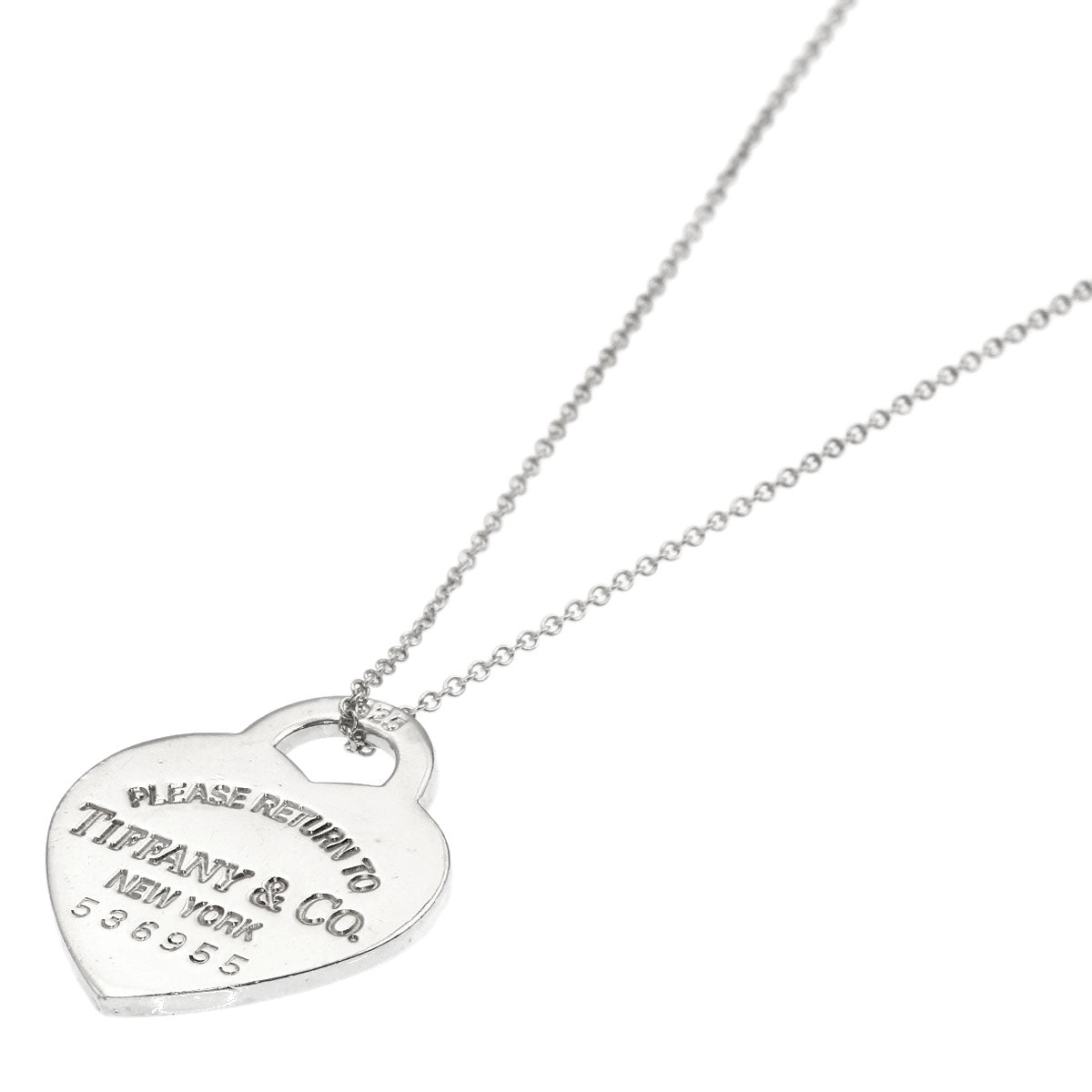 TIFFANY&Co. Return to TIFFANY & Co. Heart tag Necklace Silver Ladies [Used]