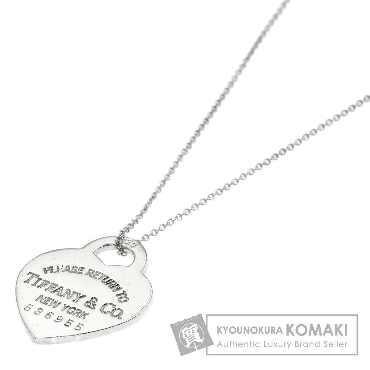 TIFFANY&Co. Return to TIFFANY & Co. Heart tag Necklace Silver Ladies [Used]