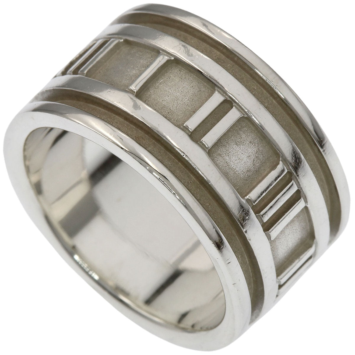 TIFFANY&Co. Atlas wide Ring Silver Ladies [Used]
