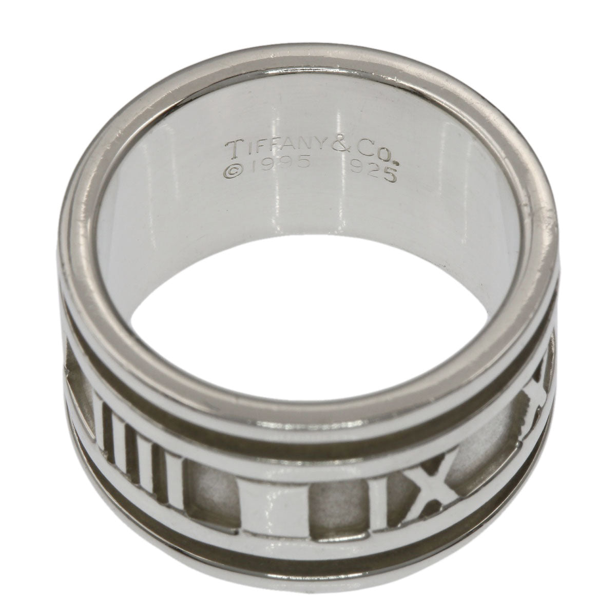 TIFFANY&Co. Atlas wide Ring Silver Ladies [Used]