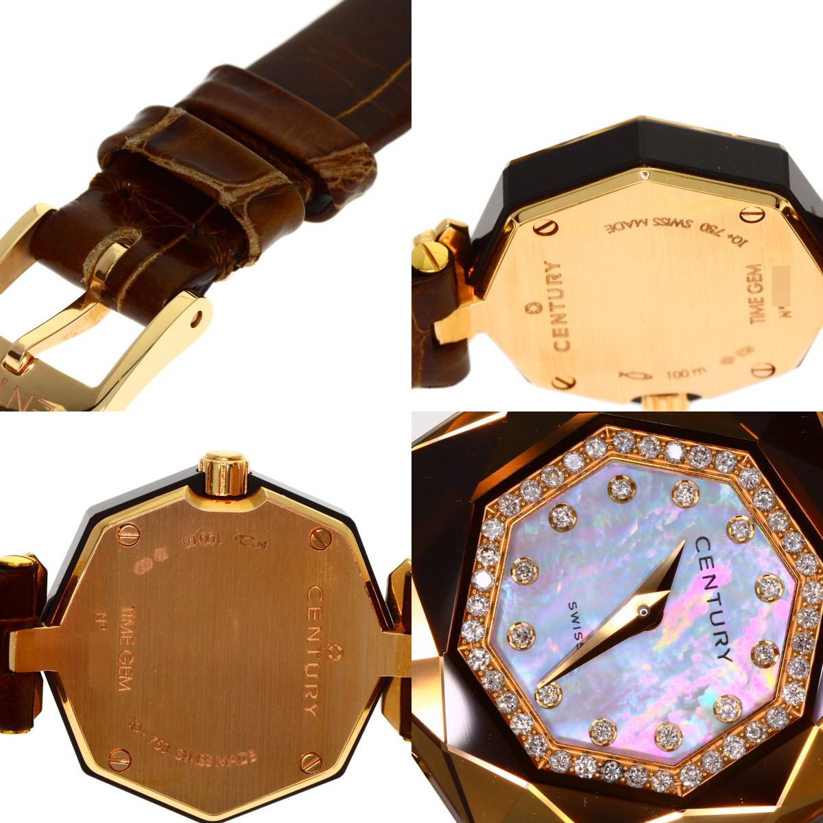 CENTURY Caprice Diamond Watches 828.2.F.N4P.76.CJK K18 Pink Gold/Leather Ladies