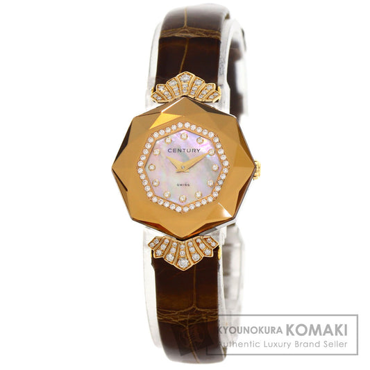 CENTURY Caprice Diamond Watches 828.2.F.N4P.76.CJK K18 Pink Gold/Leather Ladies